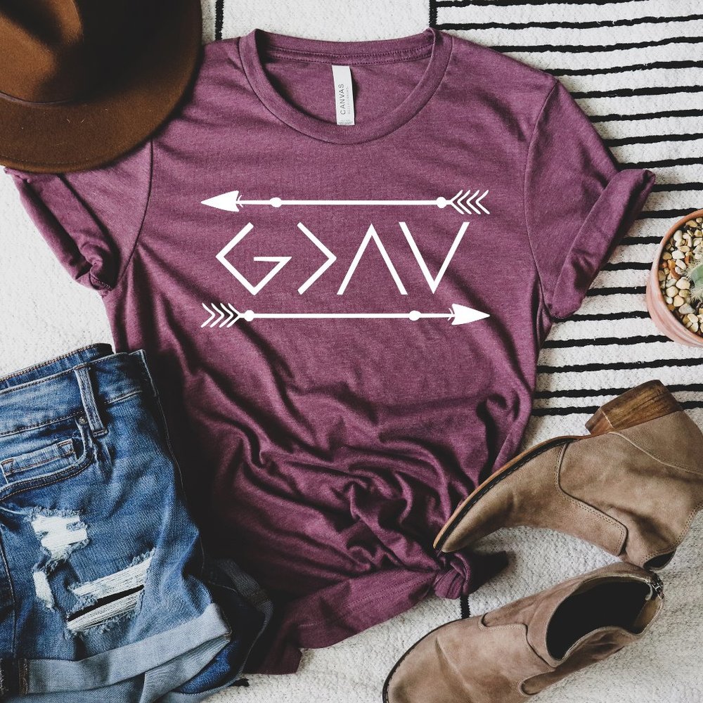 God is greater than the highs and lows Tee